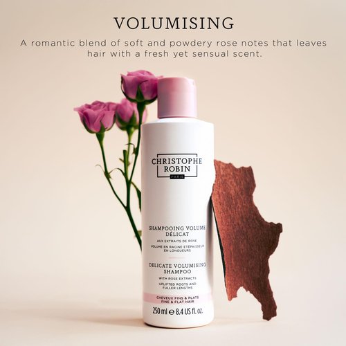 Christophe Robin Cleansing Volumizing Paste Shampoo - Rassoul Clay & Rose Extracts for Fine Hair | Travel Size 2.5 fl. oz