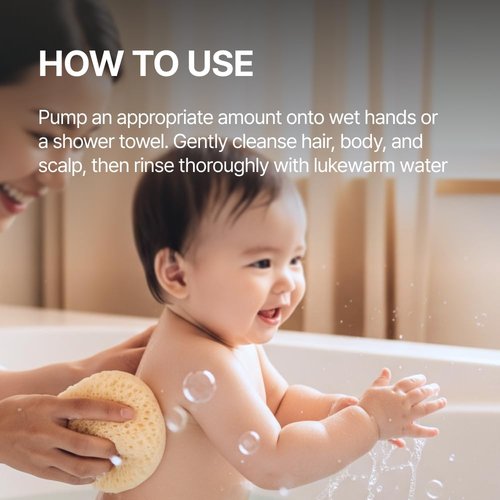 ruuve Baby Body Wash & Shampoo - Tear-Free,Hypoallergenic for Sensitive skin - Head-to-Toe Cleanser for Newborns and kids, 13.5 Fl oz
