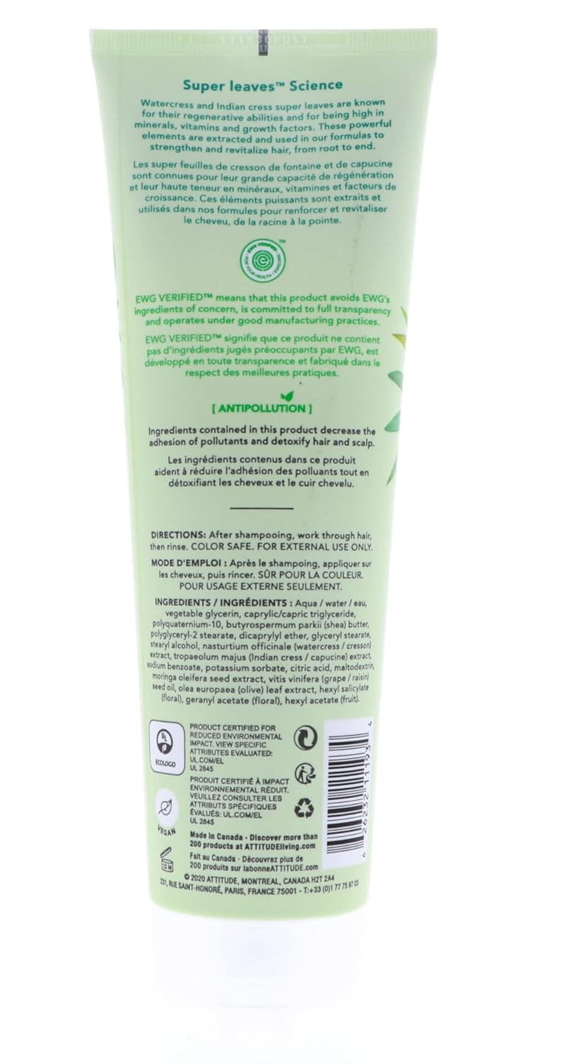 Attitude Natural Conditioner - Nourishing & Strengthening with Grape Seed Oil | 8 oz (240 ml)