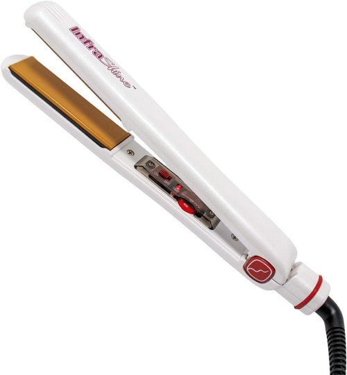 Redline Professional Flat Iron - 1" White Hair Straightener for Sleek, Frizz-Free Styles
