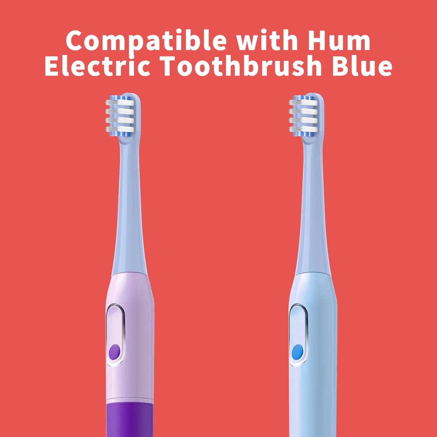 Replacement Toothbrush Heads Compatible with Colgate Hum Connected Smart Battery Toothbrush Refill Head, Blue, 6 Pack