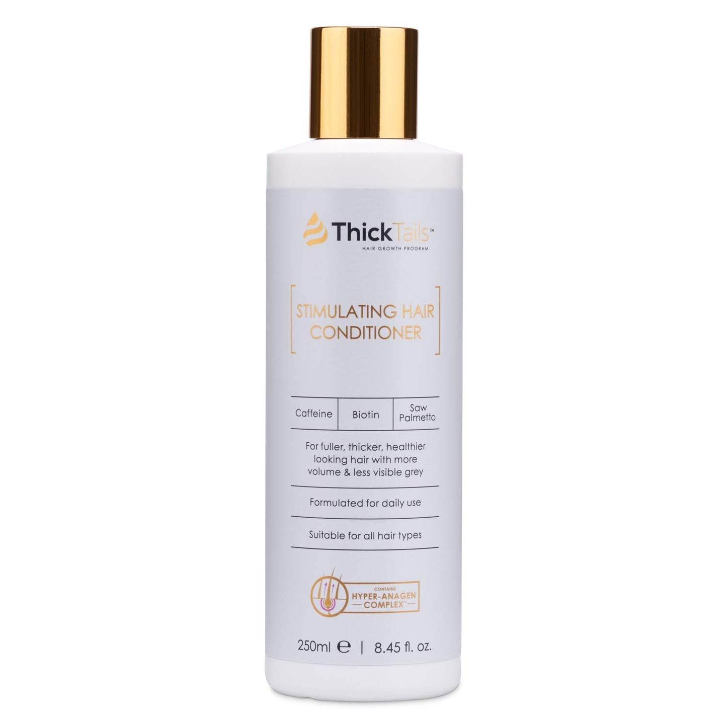 ThickTails Hair Growth Conditioner - Biotin & Caffeine Formula for Thinning Hair, 8.45 fl oz