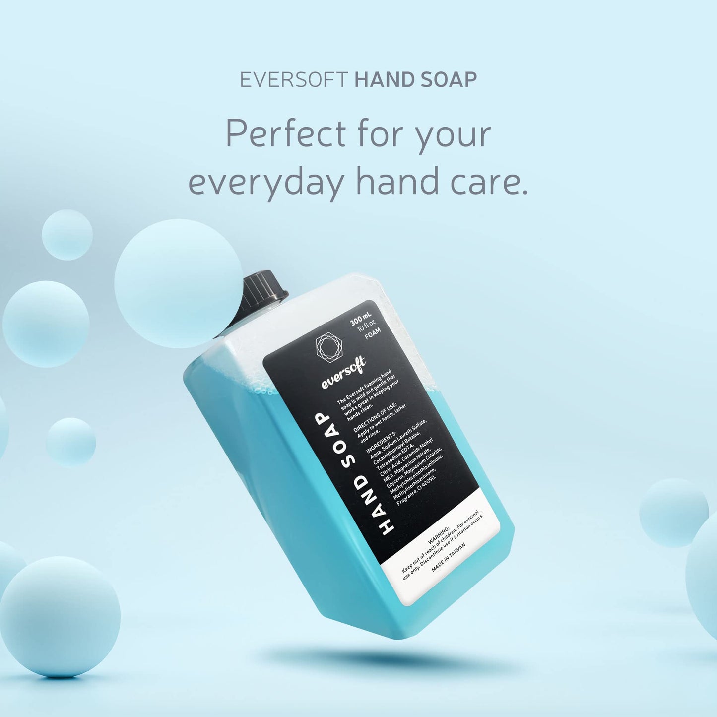 EZbrnd Eversoft Foaming Hand Soap Refill Cartridge, 300ml (10 oz) x 6 pk, Fresh Scent