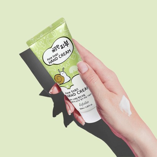 Esfolio Pure Skin Snail Hand Cream - Deep Moisturizing & Restoring Lotion with Snail Mucin | Non-Greasy, Fast Absorbing (3.38 OZ/100ML)