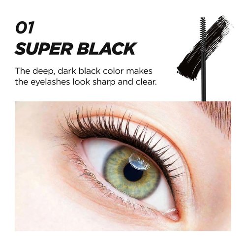 BOM COSMETICS Wonderproof Mascara - Long & Curl Formula in Super Black, 0.28 oz.