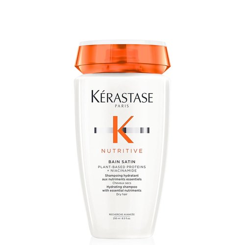 Kerastase Nutritive Bain Satin Shampoo - Gently Cleanses & Hydrates for Soft, Shiny Hair | Plant-Based Proteins & Niacinamide | Ideal for Fine to Medium Dry Hair