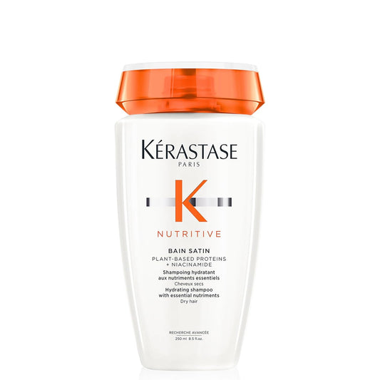 Kerastase Nutritive Bain Satin Shampoo - Gently Cleanses & Replenishes Moisture | Soft, Shiny Hair for Fine to Medium Dry Hair