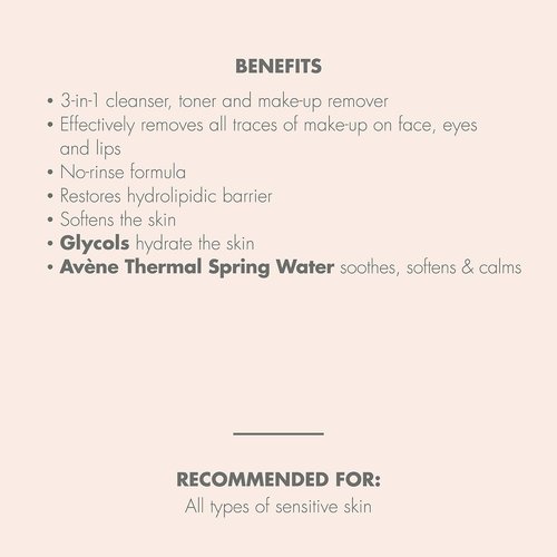 Avène Micellar Lotion - Cleansing Water & Toner for All Skin Types - Gentle Make-Up Remover