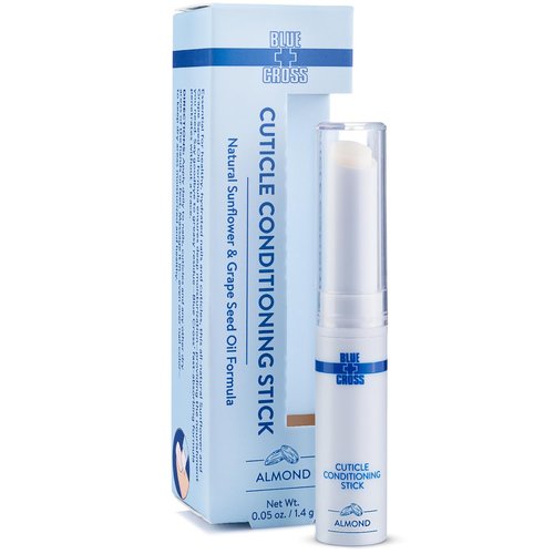 Blue Cross Cuticle Balm - Nourishing Conditioning Stick with Sunflower & Grape Seed Oil | 0.05oz Almond Scented