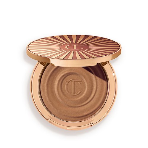 Charlotte Tilbury Beautiful Skin Bronzer - Hydrating Hyaluronic Acid & Pro Vitamin D3 for Sun-Kissed Glow | 16Hr Wear, Sweat & Humidity Proof
