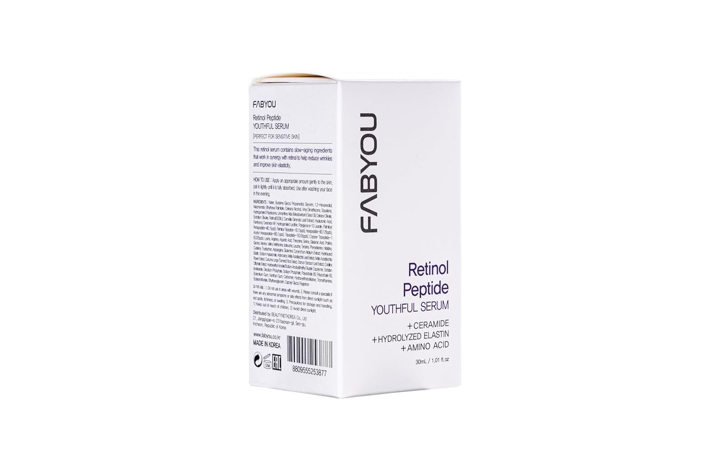 Skiennix Retinol Peptide Youthful Serum - Anti-Aging & Hydrating Formula for Wrinkles & Dark Spots, 1.01 fl oz
