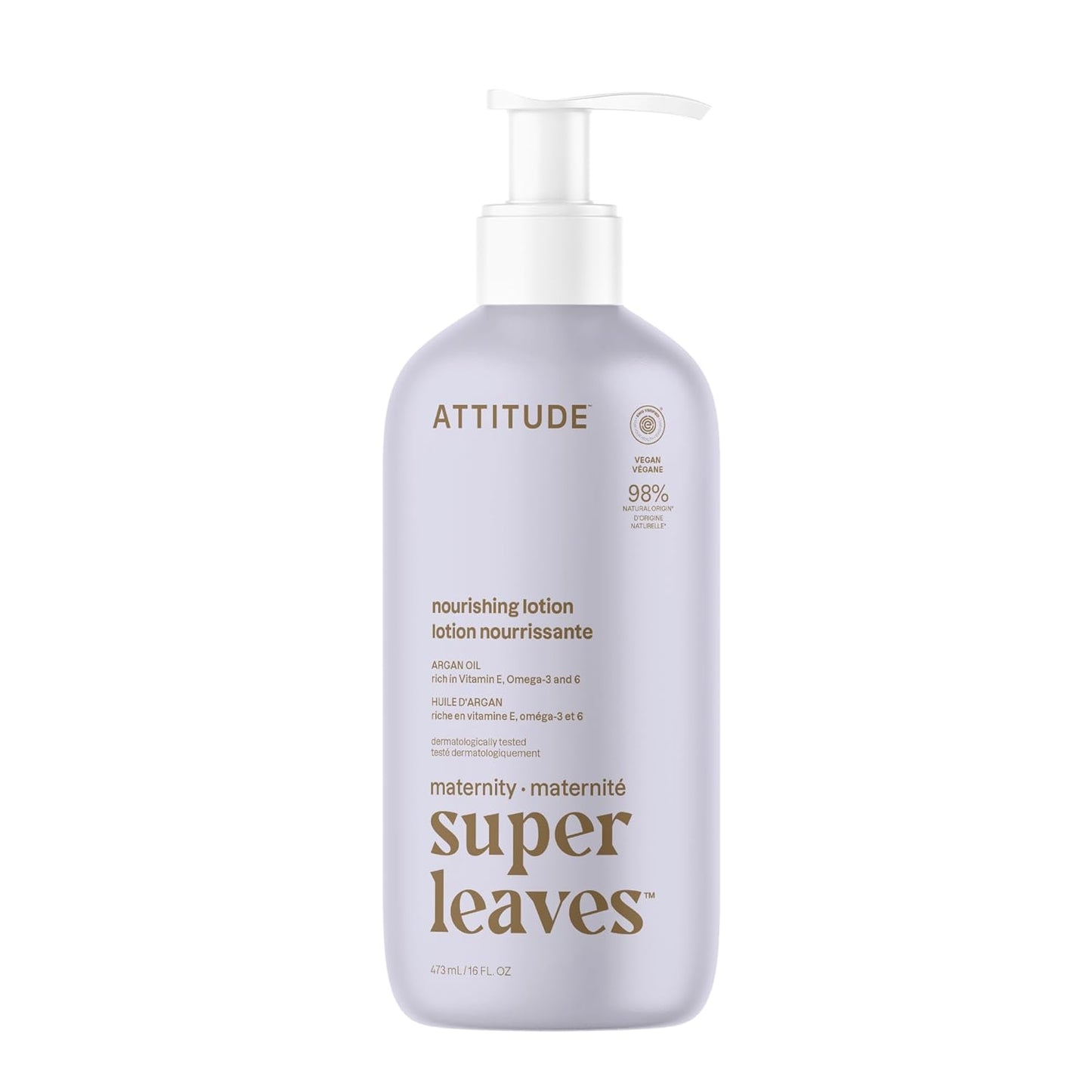 ATTITUDE Nourishing Body Lotion - EWG Verified, Vegan & Plant-Based Formula with Argan Oil | 16 Fl Oz