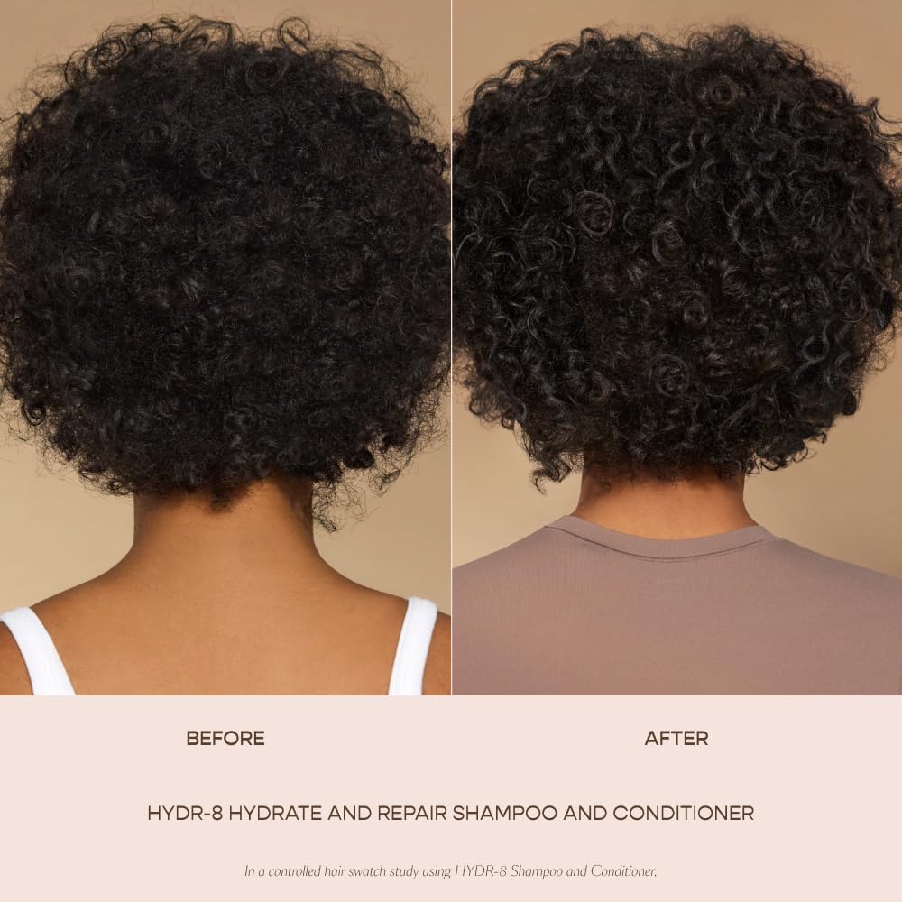 VEGAMOUR HYDR-8 Hydrate and Repair Shampoo - Cleanses & Hydrates Dry, Damaged Hair | Vegan & Color Safe (8 Fl Oz)