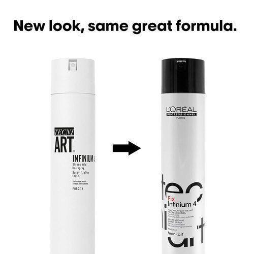 L'Oréal Professionnel Paris Infinium 4 Hairspray - Strong Hold for Natural Shine & Frizz Control, All Hair Types