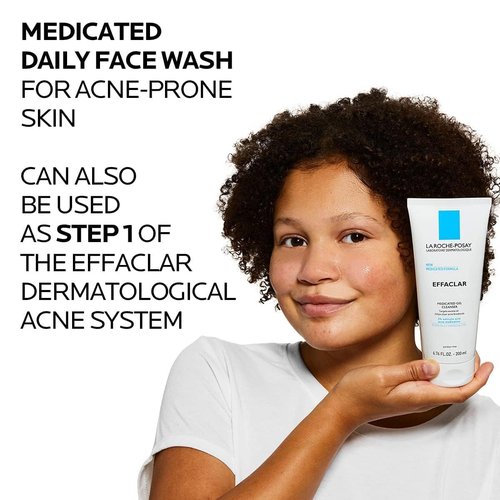 La Roche-Posay Effaclar Gel Cleanser - 2% Salicylic Acid & LHA Foaming Acne Wash | Oil-Free, Prevents Breakouts