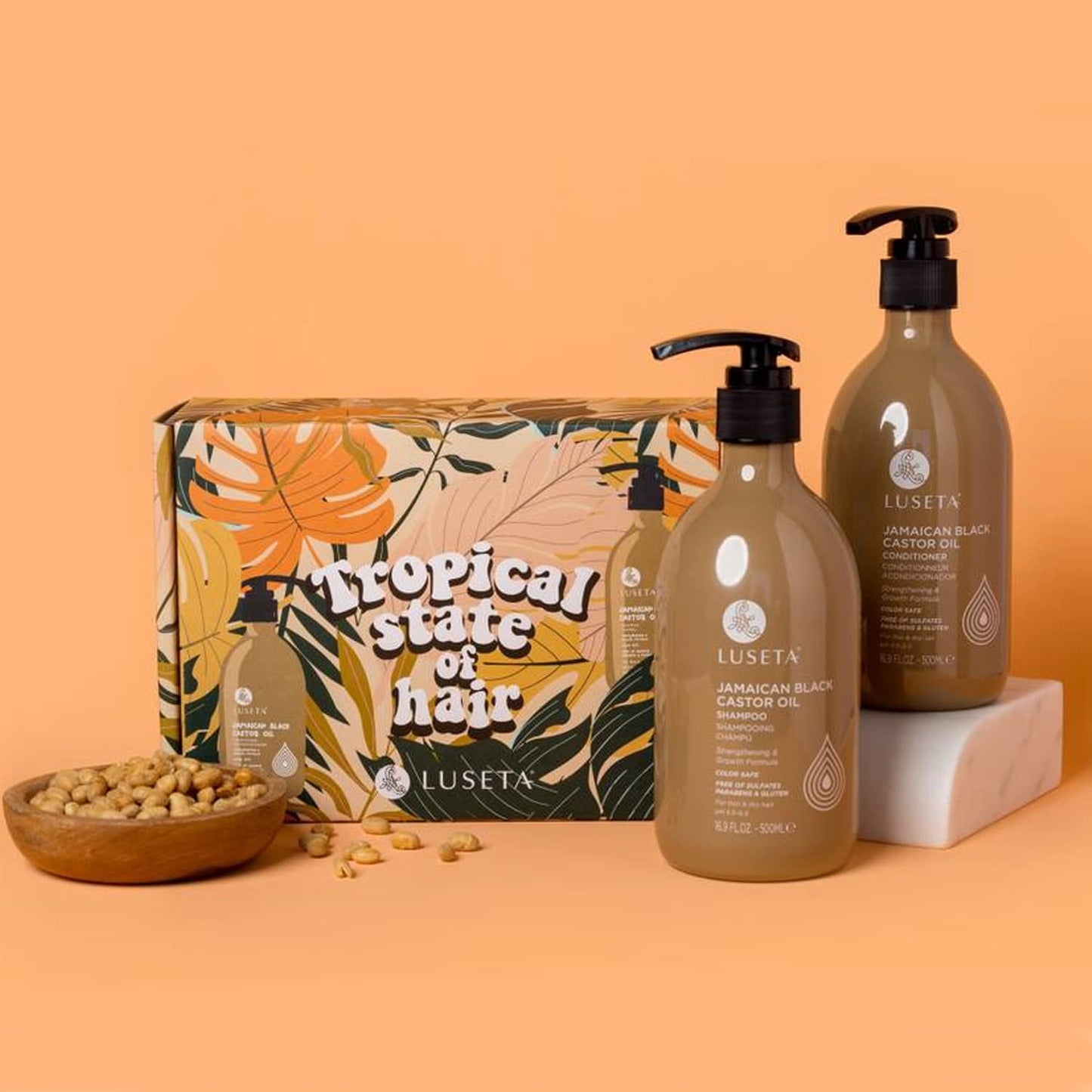 Luseta Hyaluronic Acid Moisturizing Shampoo & Conditioner Set for Dry and Damaged Hair, Sulfate Free Shampoo and Conditioner for Women Infused with Argan Oil and Shea Butter Paraben-Free2 x 16.9oz