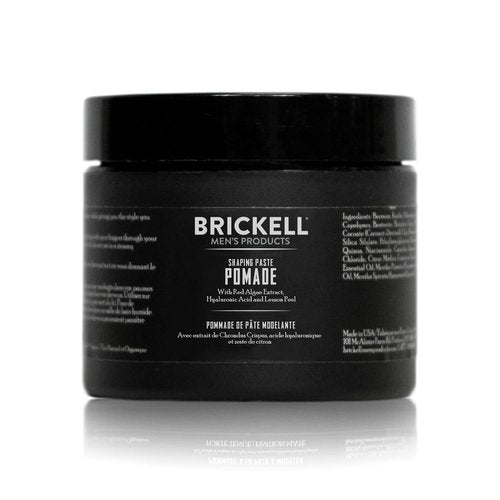 Brickell Men's Products Shaping Paste Pomade - Natural Texturizing Wax for Men, 2 Ounce