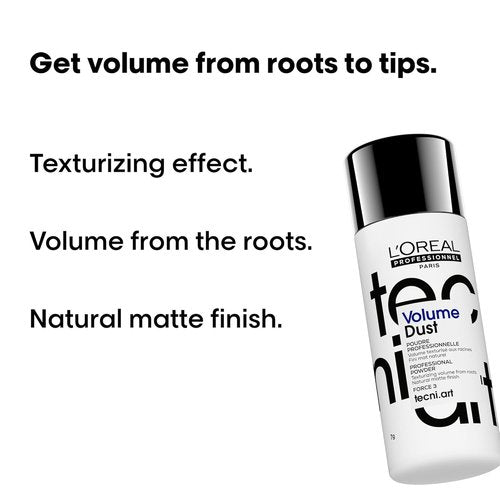 L'Oréal Professionnel Paris Volume Dust - Weightless Volume & Medium Hold Texture Powder for All Hair Types