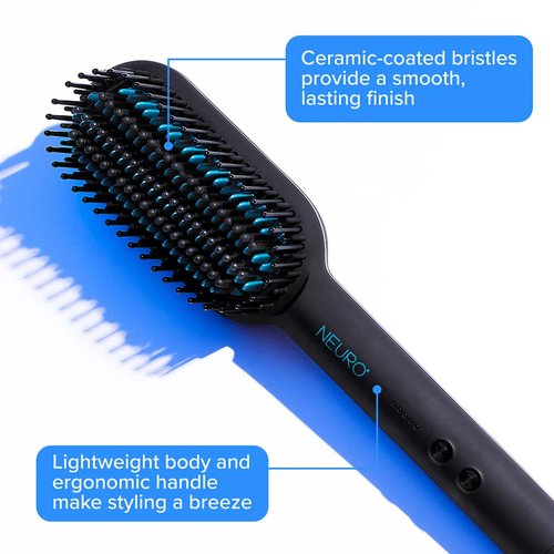 Neuro by Paul Mitchell Sleek Smoothing Hot Brush - One-Step Detangling & Straightening, Multiple Heat Settings