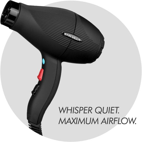 Sam Villa Ionic Professional Hair Dryer - Lightweight, Quiet & Adjustable Speed/Temperature
