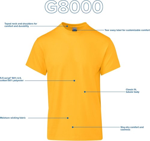 Gildan Unisex DryBlend T-Shirt - Comfortable & Versatile | Multipack Options Available