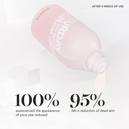Saturday Skin Pore Clarifying Toner - Travel Size 10% Glycolic Acid & AHA Deep Cleansing Formula