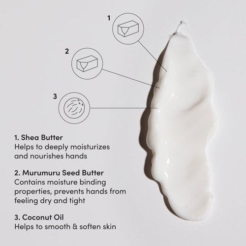 OUAI Hand Cream - Hydrating Moisturizer with Coconut Oil & Shea Butter - Nourishes & Softens Skin (3 Oz)