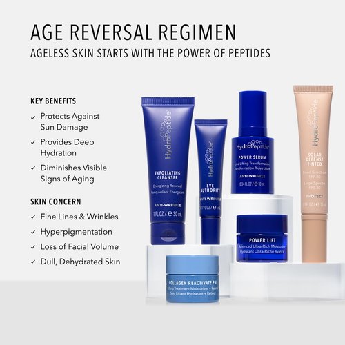 HydroPeptide Age Reversal Face Bundle - Daily Skincare Essentials Kit for Travel