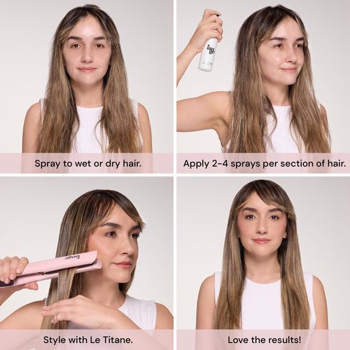 L'ANGE HAIR Heat Protectant Spray - 450°F Thermal Agent for Frizz Control & Shine | Lightweight & Non-Greasy, 4 fl oz