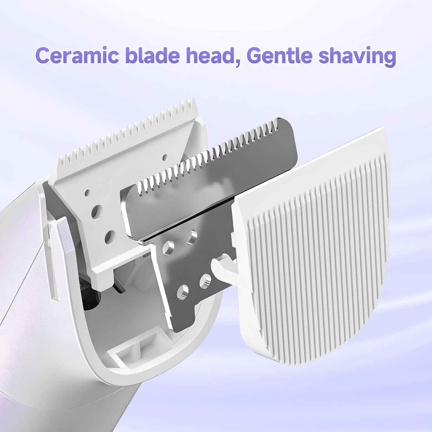 Skiennix Bikini Trimmer - 3-in-1 Electric Razor for Smooth Shaving | Cordless, USB-C Charging, Purple