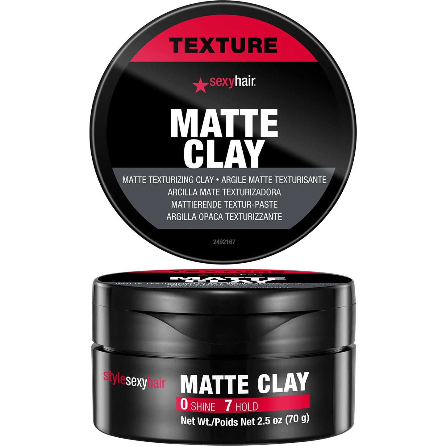 SexyHair Style Matte Clay - Texturizing Clay for Separation, Definition & Molding | Easy Wash Out