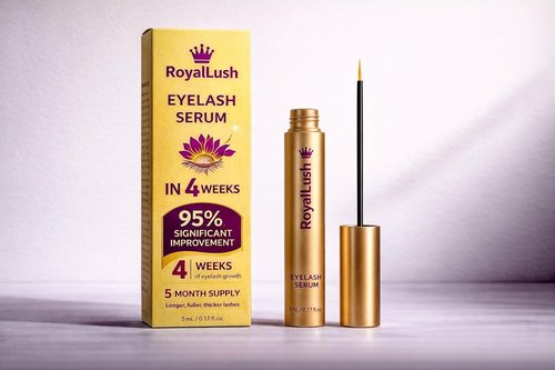 Royal Lush Eyelash Growth Serum - Clinically Proven Formula for Longer, Thicker Lashes | 5 Month Supply