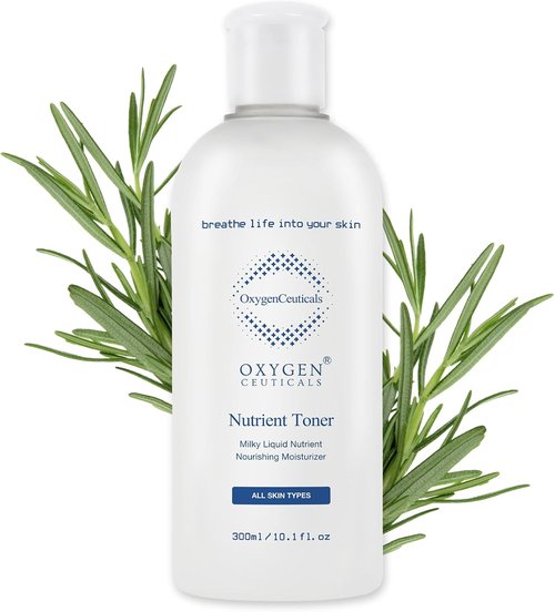 OxygenCeuticals Nutrient Toner - Hydrating Essence for Dry Skin with Hyaluronic Acid & Allantoin | 10 fl. oz (300ml)