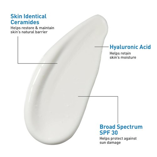 CeraVe Ultra-Light Moisturizing Lotion - Daily Face Moisturizer with SPF 30 & Hyaluronic Acid | 1.7 Ounce