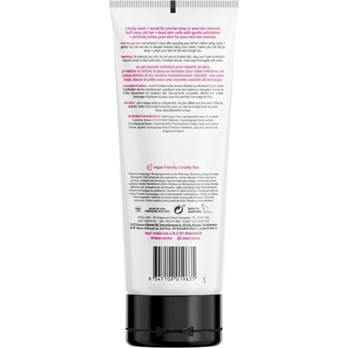 b.tan Self Tan Remover & Body Wash - 2-in-1 Exfoliator & Cleanser for Dark Tans, 8 Fl Oz