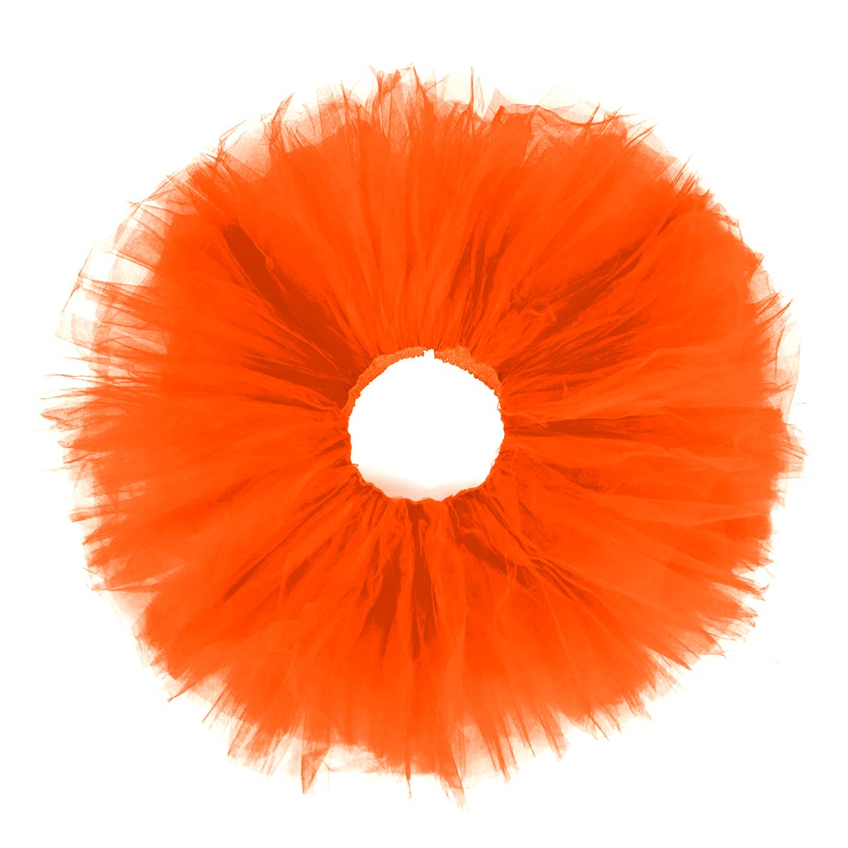 Emeca Women's 6 Layered Short Party Festival Costume Tulle Tutu Skirt Orange