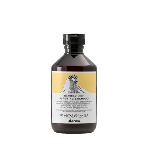 Davines Naturaltech Purifying Shampoo - Clarifying Anti-Dandruff Cleanser with Dandelion Phytoceuticals | 8.45 Fl Oz