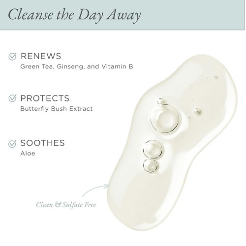 PÜR MINERALS Gentle Facial Cleanser - Sulfate-Free Vegan Makeup Remover with Green Tea & Aloe Vera