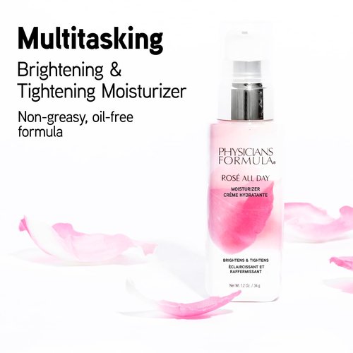Physicians Formula Rosé All Day Face Moisturizer - Oil-Free, Clean Beauty, Dermatologist Tested, 1.5 oz