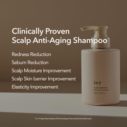 107 Clarifying Shampoo - Purifying Formula with Fermented Vinegar & Ginseng for Itchy Scalp | 12.84oz