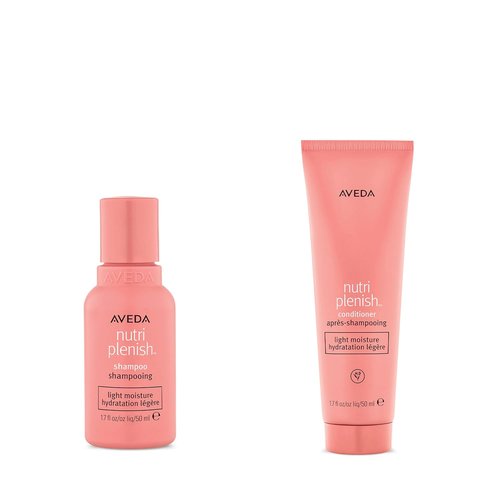 Aveda Nutriplenish Light Moisture Shampoo & Conditioner Duo - Organic Pomegranate Oil & Coconut Oil | Travel Size for Normal to Dry Hair