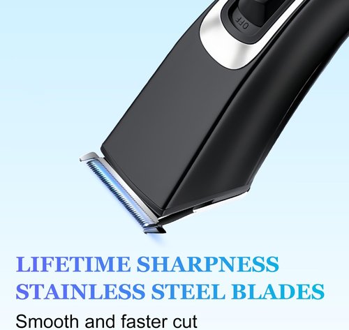 HTC Men's Hair Clippers & Beard Trimmer Kit - Professional All-in-One Grooming, Corded & Cordless Use