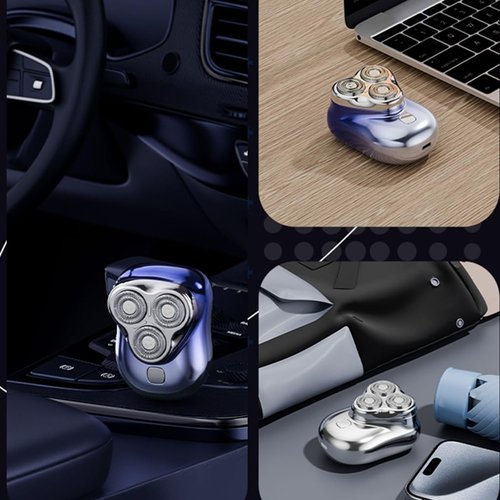 Multifuntional Small Electric Shaver with Floating Head Designs Rechargeable Beard Trimmer for Various Skin Types