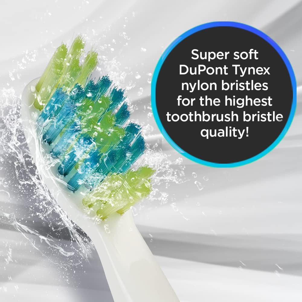 Voom Sonic – Pro 3/Pro 5 Replacement Heads | Pack of 6 Replacement Brushes | Advanced Bristle Technology| Soft DuPont Nylon Bristles | Oral Care