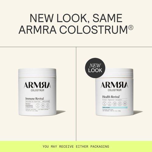 ARMRA Colostrum Powder - Unflavored Gut Health Supplement for Immunity & Skin | 120 Servings