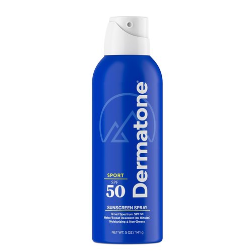 Dermatone Sport Sunscreen Spray SPF 50 - Broad Spectrum, Moisturizing & Water-Resistant | 5oz with Vitamin C, Aloe & Vitamin E