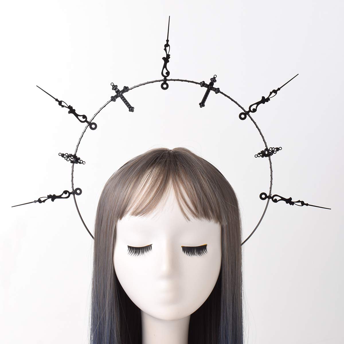 BLESSUME Mary Halo Crown Headband Goddess Headwear Halloween Costume Headpiece Headdress for Cosplay Party (N)