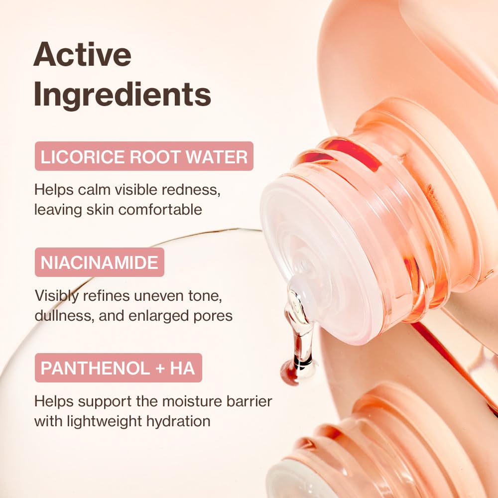 YUMU Licorice Relief Essence Toner for Sensitive Skin, Niacinamide, Panthenol, Fragrance-Free, Soothing & Hydrating (255ml / 8.62 fl. oz.)