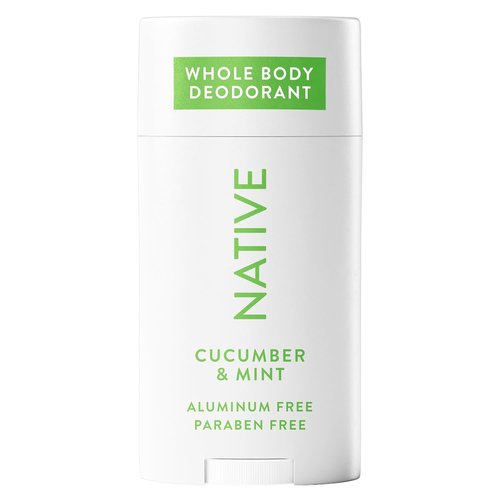 Native Whole Body Deodorant Stick - 72 Hour Odor Protection, Aluminum Free | Cucumber & Mint, Naturally Derived Ingredients