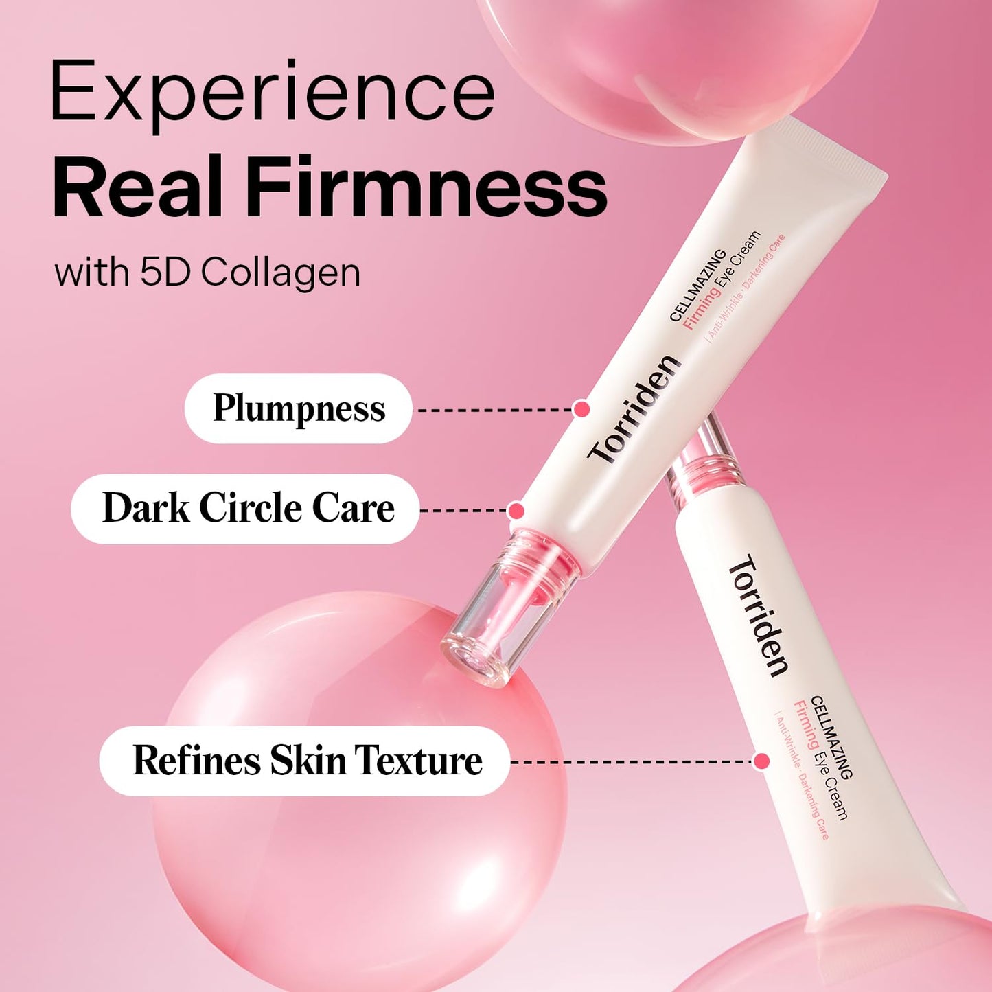 Torriden CELLMAZING Collagen Firming Eye Cream - 30ml | Wrinkle Reduction & Dark Circle Treatment | 5D Collagen Complex, 4R Pure Retinol